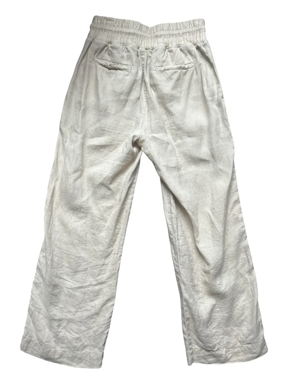 Quince Natural Beige/flax Wide-Leg Linen Pants size XS